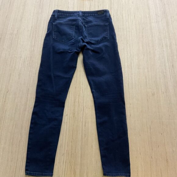 Paige Verdugo Ultra Skinny Denim Jeans in Dark Wash Binx Size 27 with Flaw - Picture 6 of 7